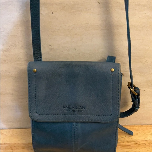 American Leather Co. Handbags - American Leather Co. Kansas Blue/Teal Crossbody Bag